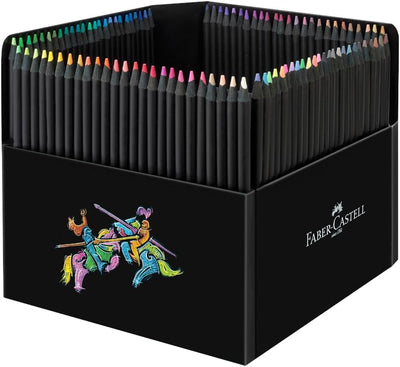 Faber-Castell 116411 - Buntstifte Black Edition, 100er Kartonetui, bruchsicher, für Kinder und Erwac