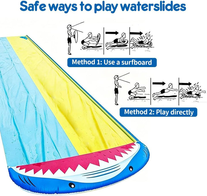 480 x 140 cm Wasserrutsche Garten für Kinder, Wasserrutsche Kinder Draussen, Wasserrutsche Aufblasba
