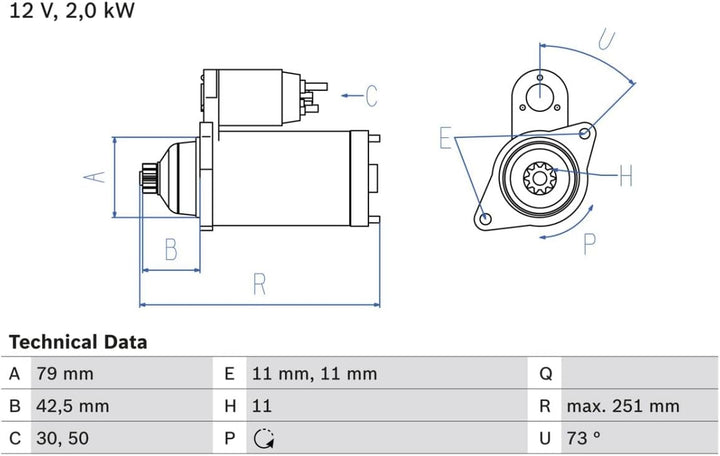 BOSCH 0 986 025 350 Anlasser