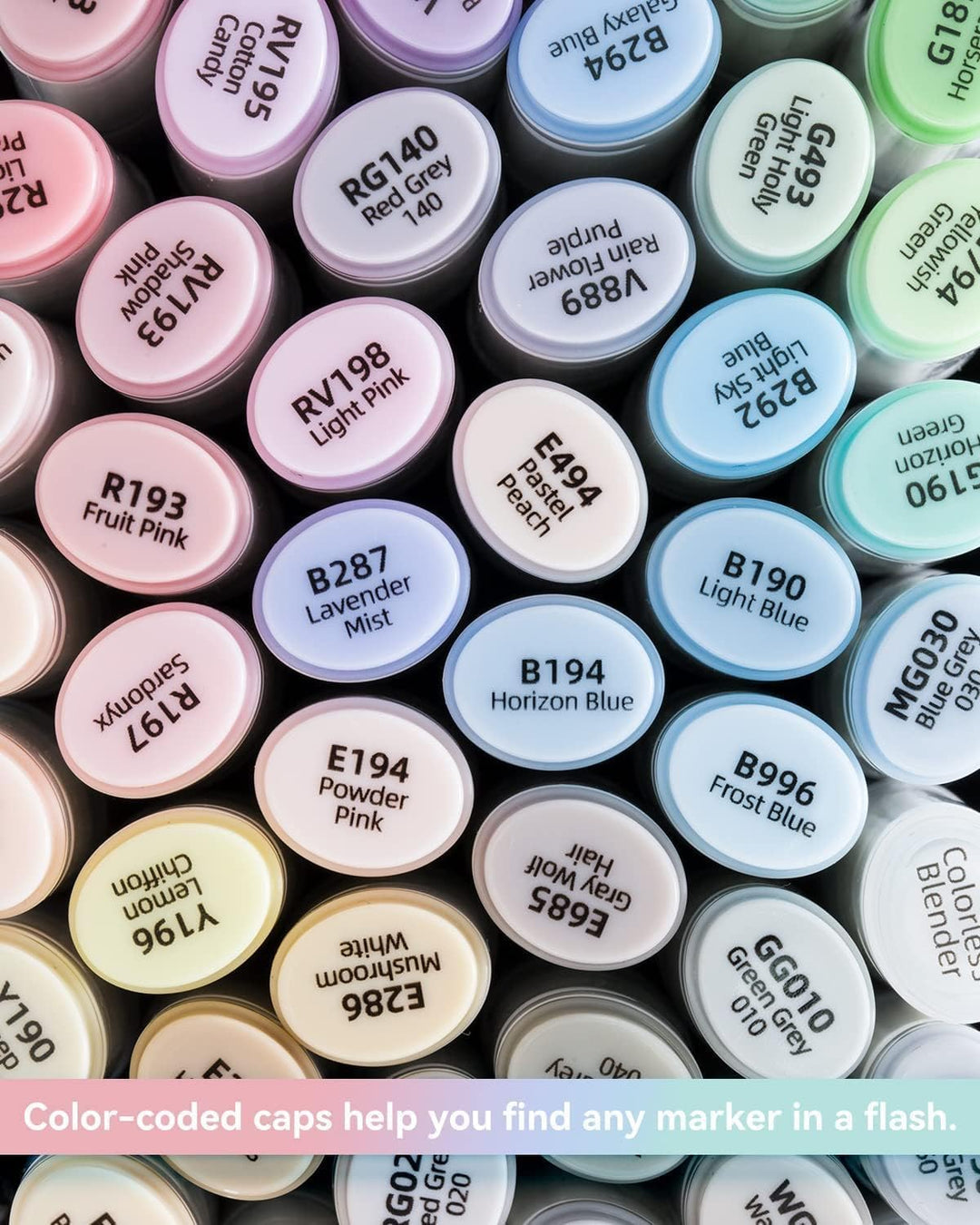 Ohuhu Pastel Marker Stifte, 48 Farben Permanent Marker Stiften Marker Pen verdoppelt spitzt Kunst Sk