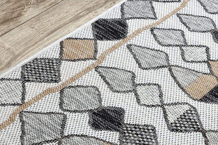 Teppich SISAL Cooper Diamanten, Zickzack Innen &amp; Aussen Hochwertiges Flachgewebe Schlafzimmer/Terras