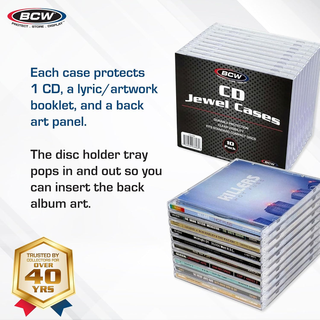 CD JEWEL CASES (10CT)