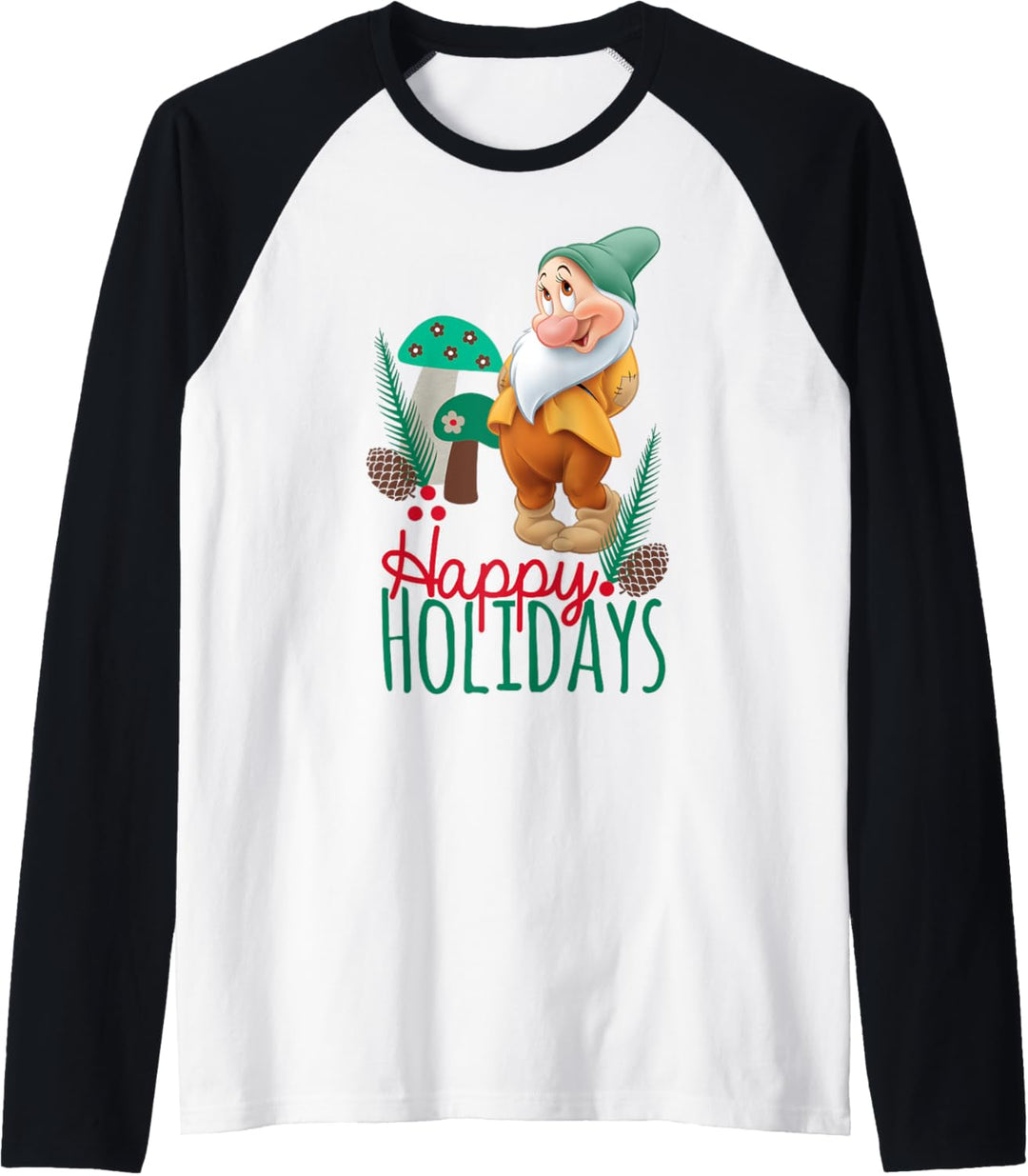 Disney Snow White Bashful Happy Holidays C1 Raglan