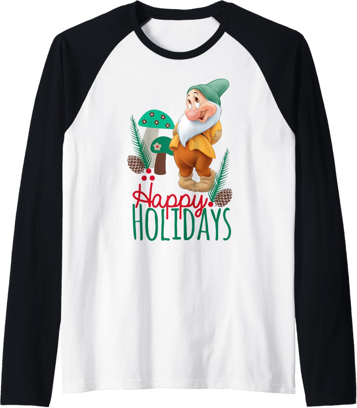 Disney Snow White Bashful Happy Holidays C1 Raglan