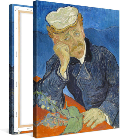 PICANOVA – Vincent Van Gogh Portrait of Dr. Gachet 60x80 cm – Bild auf Leinwand – Leinwandbild – Pre