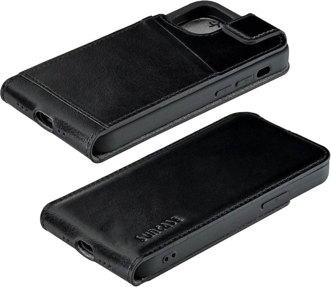 Suncase Original Flip-Style (Ultra-Slim) kompatibel mit iPhone 12 Mini (5.4") Hülle Ledertasche Tasc