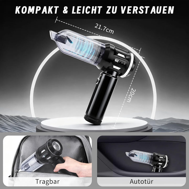 Citybee Handstaubsauger Akku Mini Staubsauger Kabellos - 25000Pa Handstaubsauger Stark 4 in 1 Autost