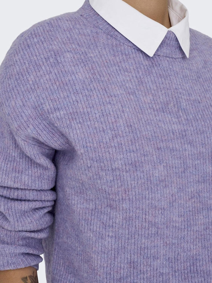 ONLY Female Strickpullover ONLCAMILLA Strickpullover XL Chinese Violet/Detail:melange, XL Chinese Vi