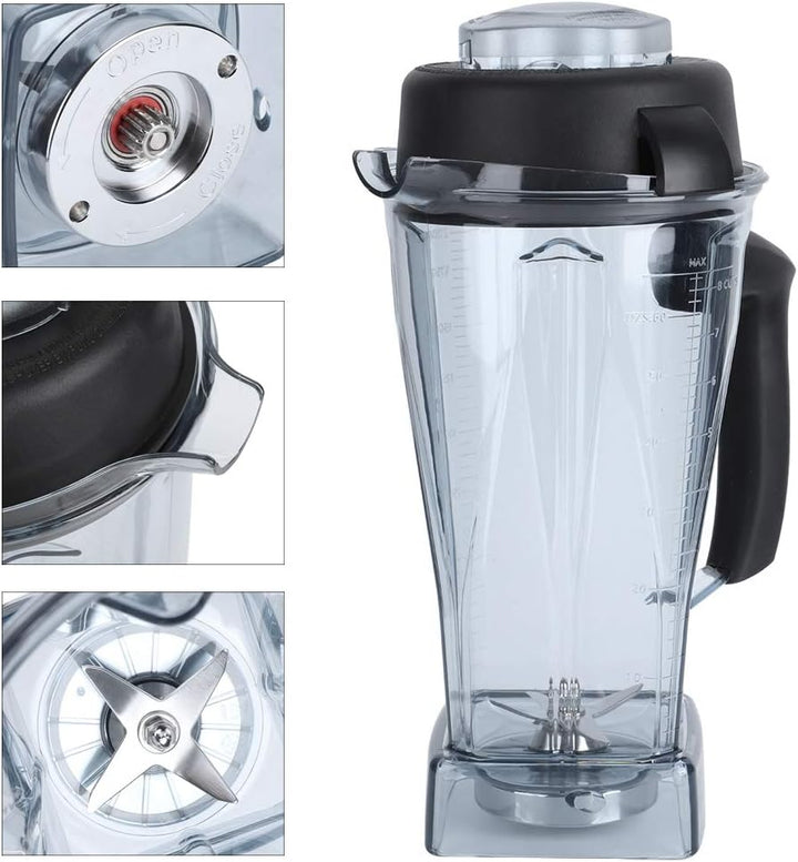 Rehomy Klarer Blender Cup Ersatz Blender Flasche Blender Zubehör Cup Blade Deckel Fit für Vitamix