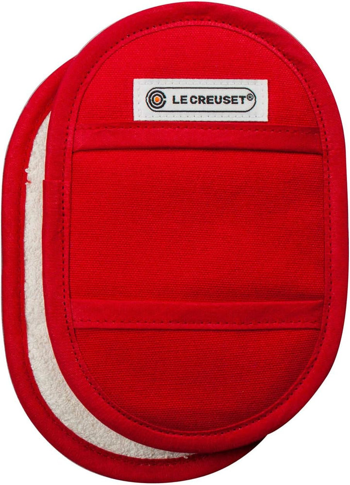 Le Creuset Topflappen mit extra Handgelenkschutz, Einheitsgrösse, Perlgrau, Baumwoll-Canvas Flint, F