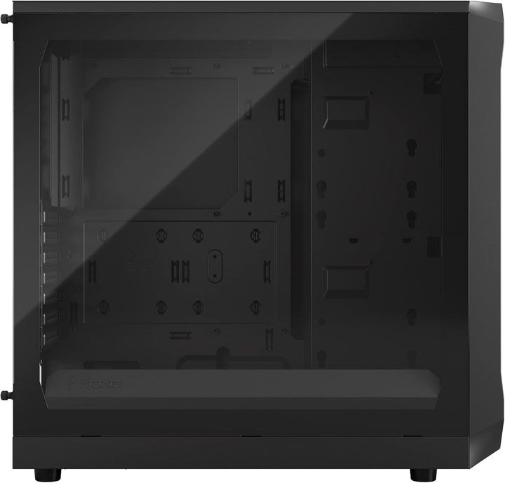 Fractal Design Focus 2 Black - Tempered Glass Clear Tint – Mesh Front – Two 140 mm Aspect Fans Inclu