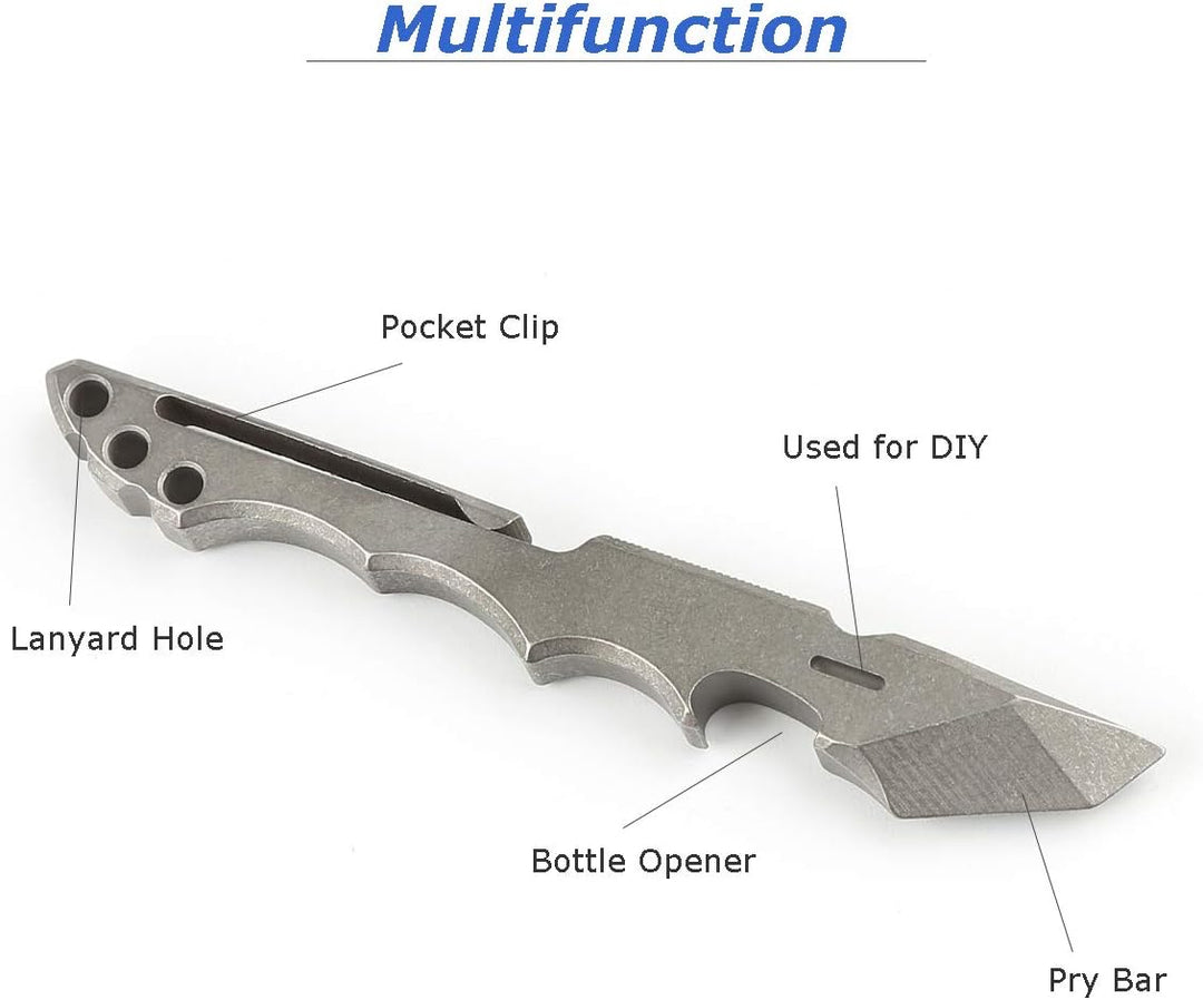 Titan-Stemmeisen EDC Outdoor Multi Tool mit Flaschenöffner Box Öffner Clip-Funktion für Outdoor Camp