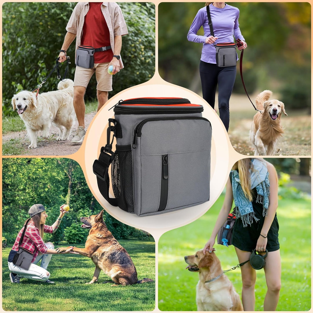 Leckerlitasche für Hunde, Futterbeutel Hundetraining mit Reissverschluss, Gürteltasche für Hunde mit