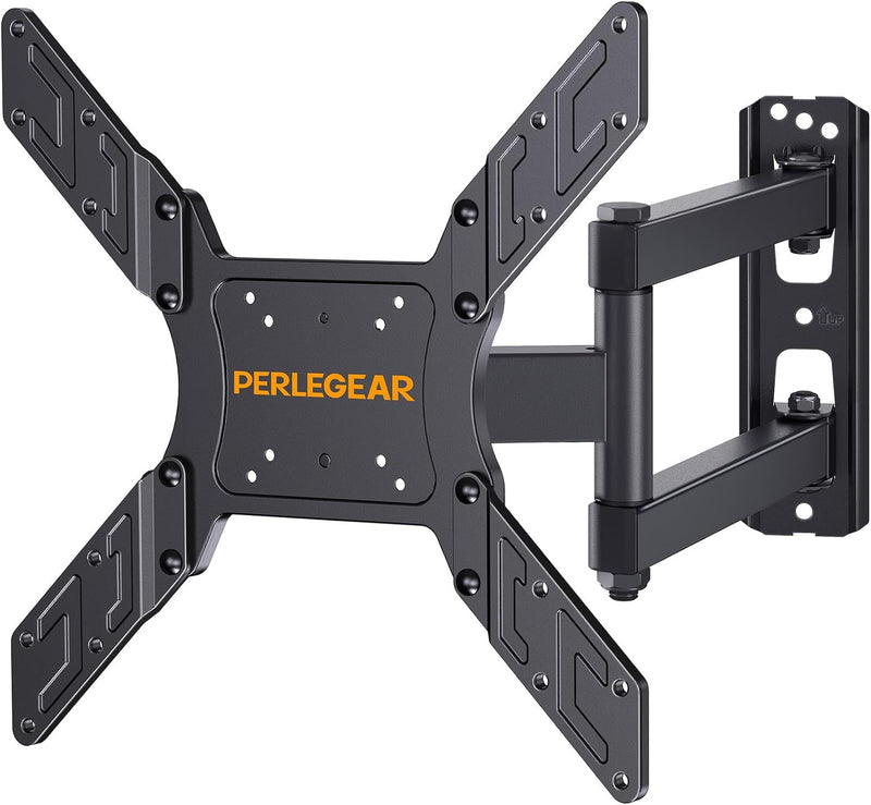 Perlegear TV Wandhalterung, Schwenkbare Neigbare TV Halterung für 26-60 Zoll Flach&Curved Fernseher