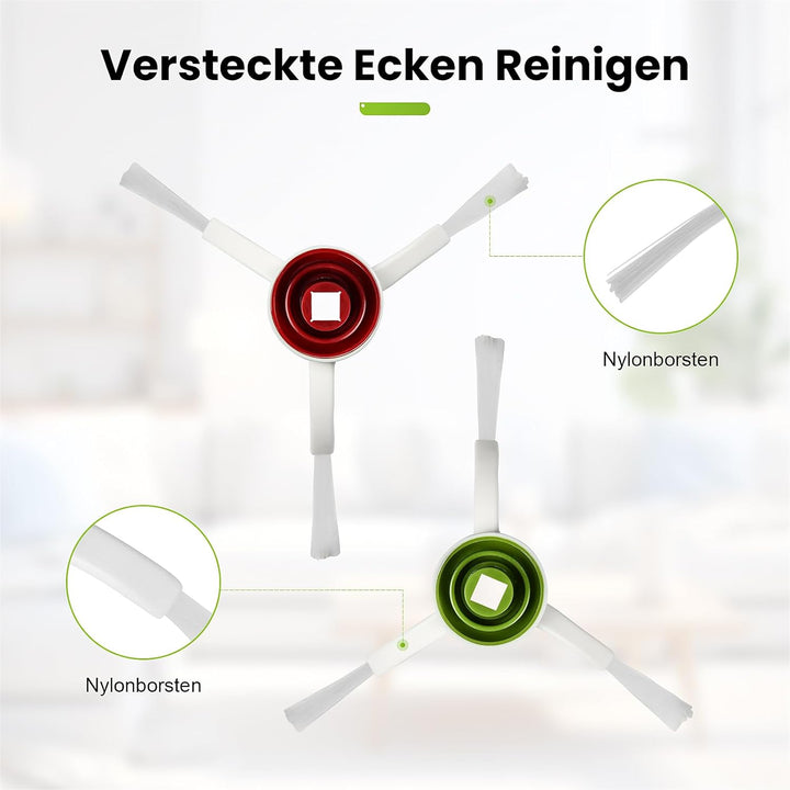 18 Stück Zubehör für Ecovacs Deebot T20 Omni / T20e Omni Saugroboter, 1 Hauptbürste 6 Wischtücher 4