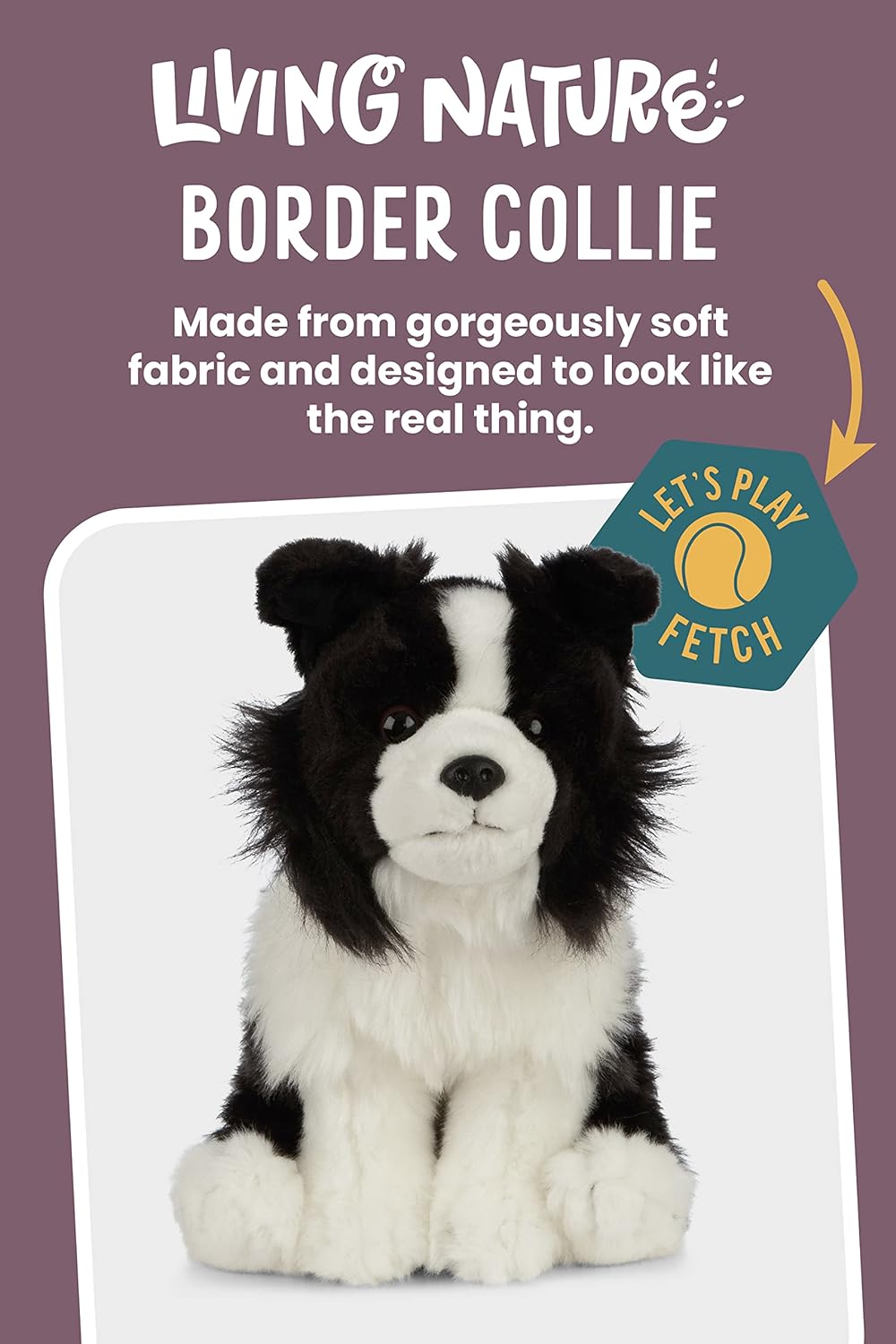 Living Nature Soft Toy - Stofftier Border Collie (20cm)