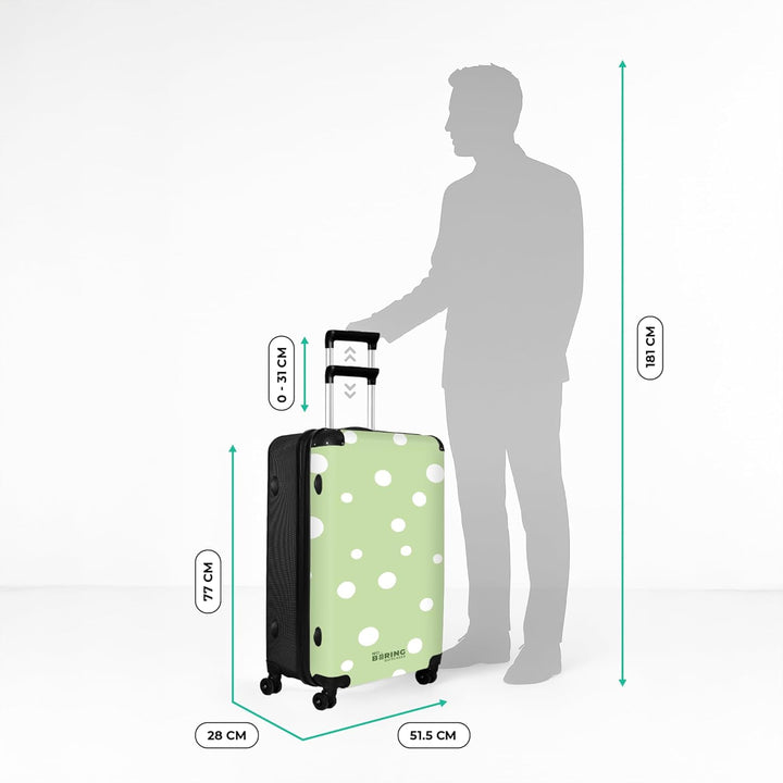 NoBoringSuitcases.com® Koffer XL Gross 77x51.5x28 cm Hartschale Reisekoffer 4 Rollen Leicht Koffer T