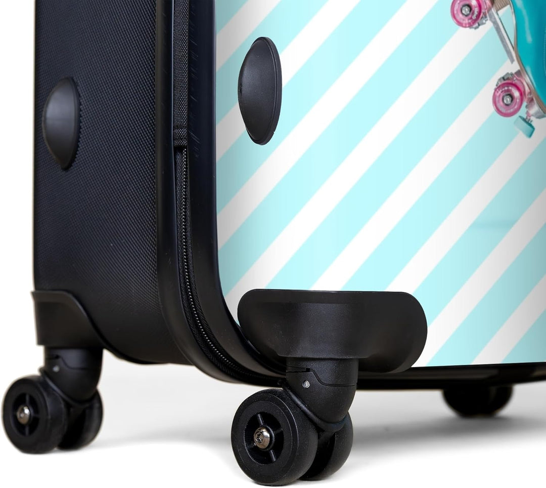 NoBoringSuitcases.com® Koffer XL Gross 77x51.5x28 cm Reisekoffer mit 4 Rollen Leicht Trolley Hartsch