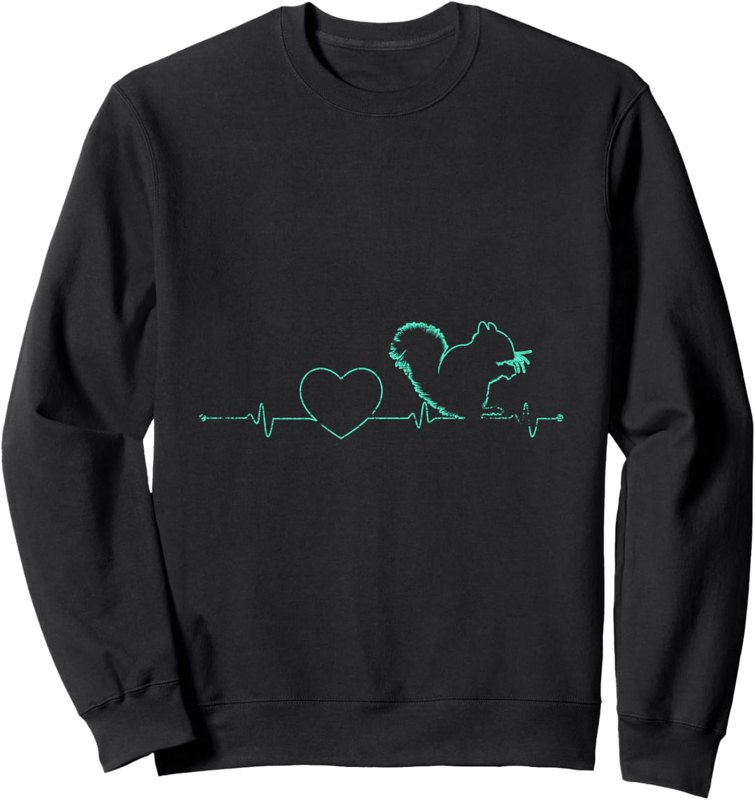 Herzschlag Eichhörnchen Sweatshirt
