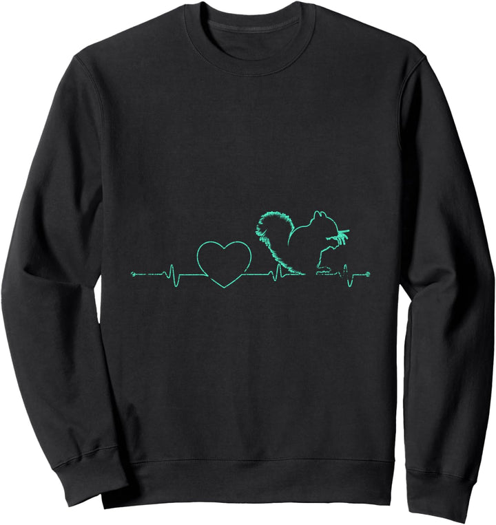 Herzschlag Eichhörnchen Sweatshirt