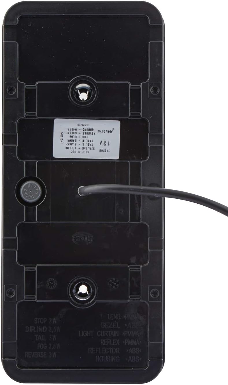 HELLA 2VP 345 900-411 Heckleuchte - Coluna - LED - 12V - Anbau/geschraubt - LED-Lichtfarbe: gelb/rot