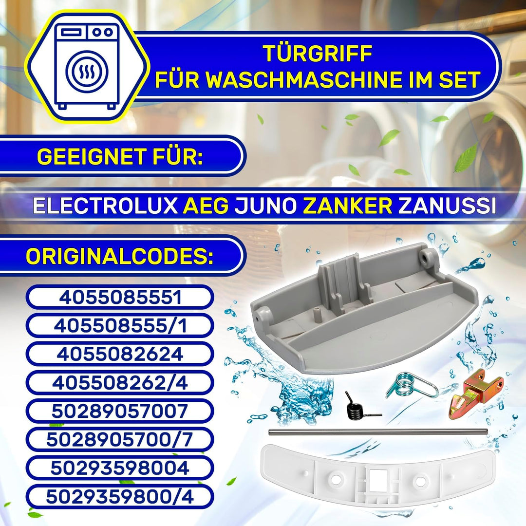 Waschmaschine Griff im Set mit dem Originalcode 405508555/1 4055085551 für Electrolux für AEG für Za