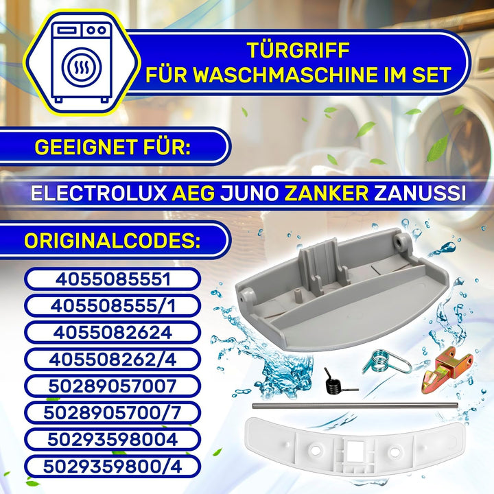 Waschmaschine Griff im Set mit dem Originalcode 405508555/1 4055085551 für Electrolux für AEG für Za