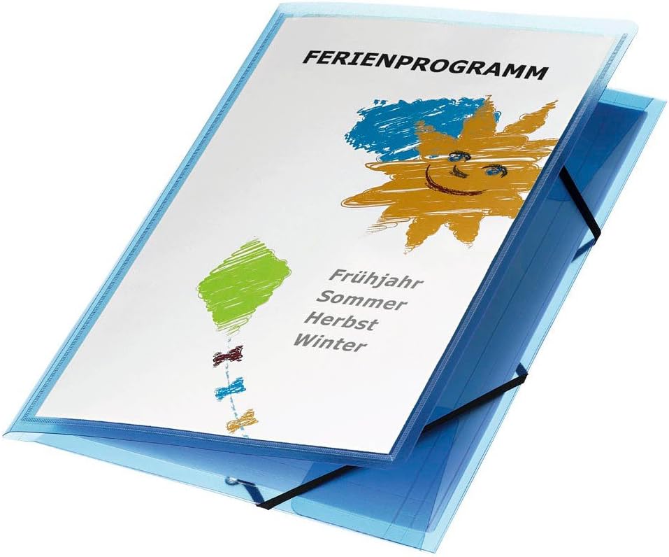 Oxford Kunststoff-Eckspannmappe polyvision, A4, 3 Klappen, 12er Pack blau Eckspannermappe polyvision