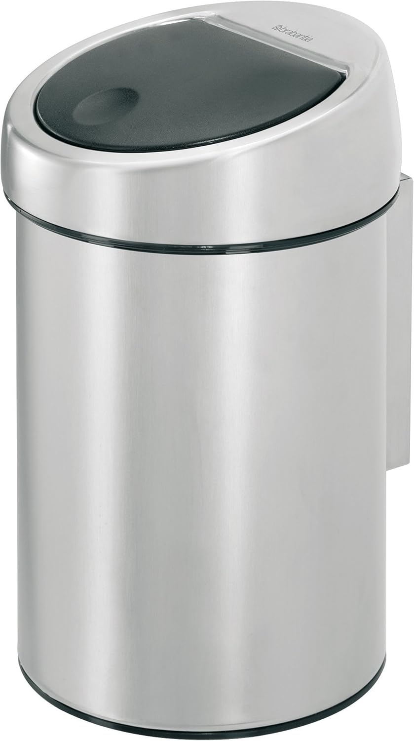 Brabantia Touch Bin 3L mit Kunststoffeinsatz - Matt Steel 3 Liter Matt Steel, 3 Liter Matt Steel