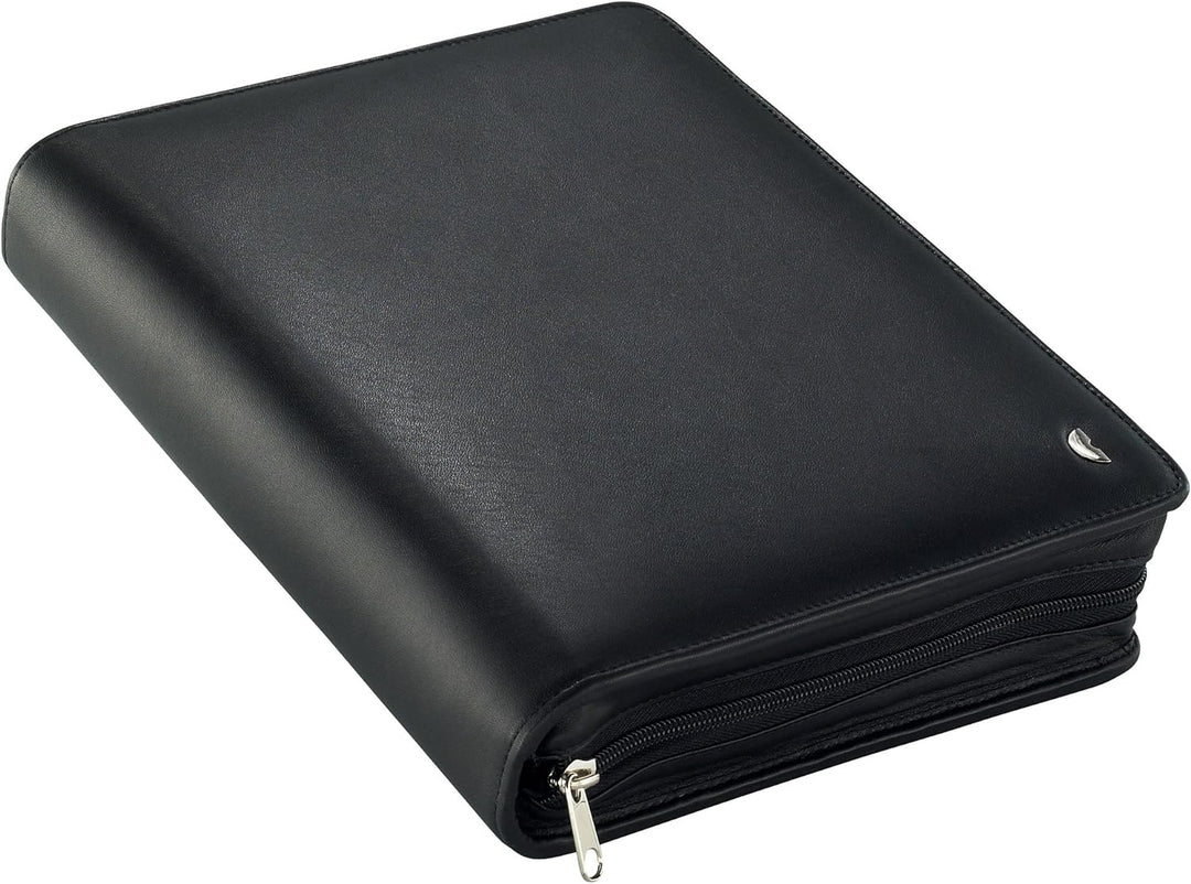 Chronoplan 50102 nachfüllbarer Terminplaner / Organizer / Terminkalender Mappe aus Premium Rindnappa