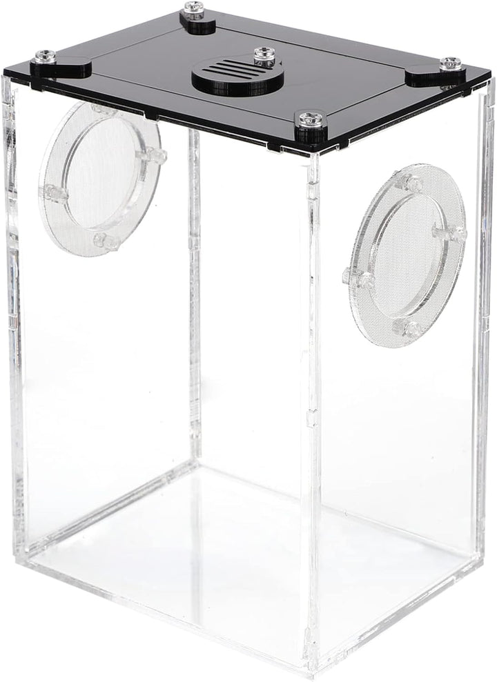 Hemobllo Springspinne Terrarium Set Acryl- -Terrarium: Transparente Reptilienzucht Springspinnen-Zuc