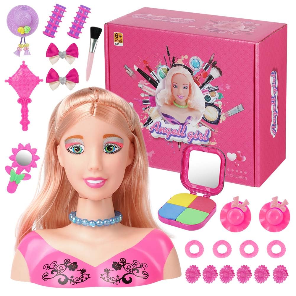 HOTUT Model Styling Head, 20.5cm Schminkkopf Puppe Frisierkopf, Head Make-up und Hairdressing Head f