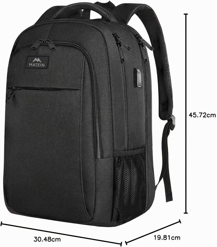 MATEIN Business Laptop Rucksack 15,6 Zoll Reise Laptop Tasche Rucksack mit USB Ladeanschluss Wassera