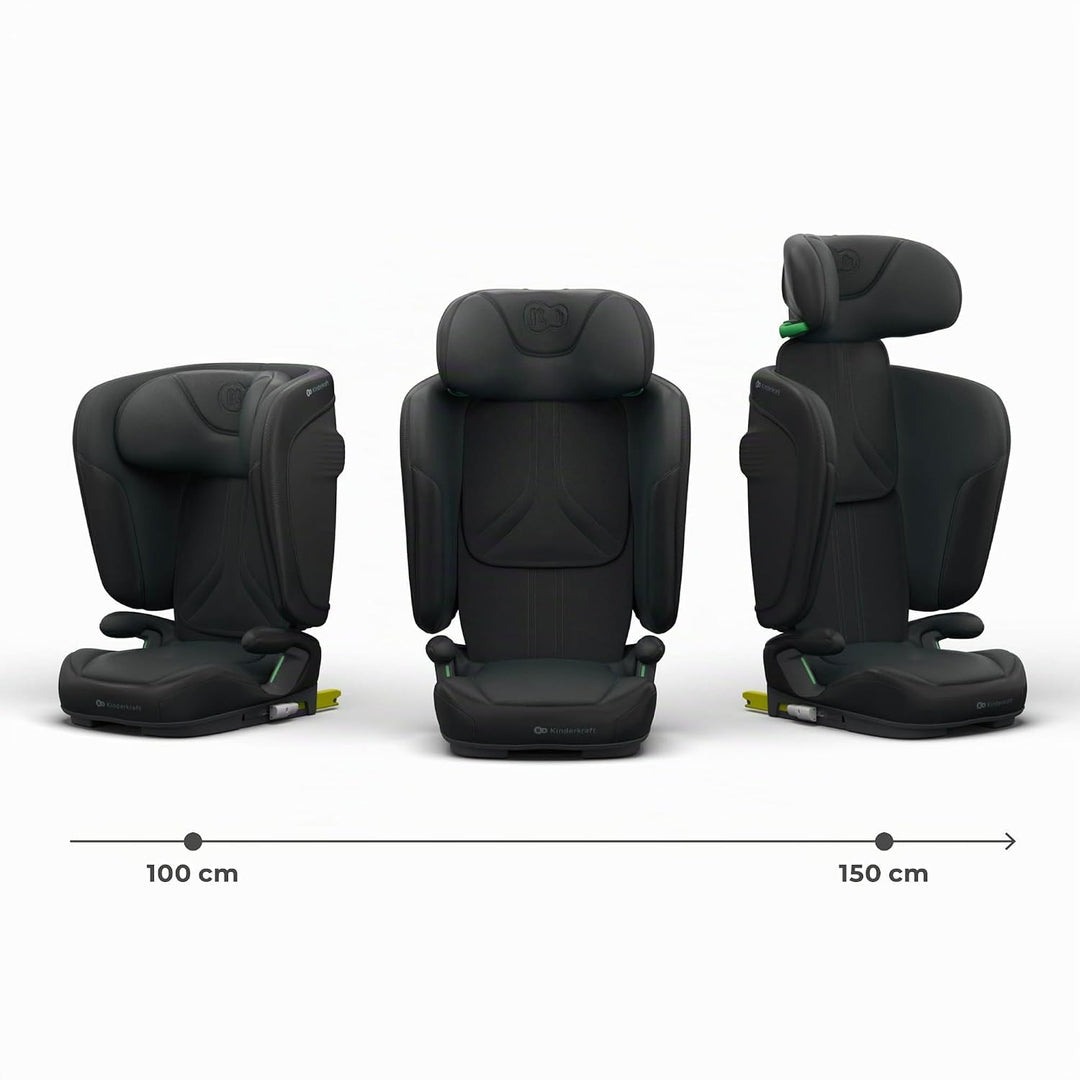 Kinderkraft UNITY 2 i-Size, Faltbarer Autositz 100–150 cm, von ca. 3,5 bis 12 Jahre, verstellbare Ko