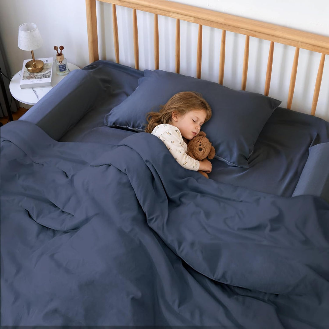 Bettgitter Kinderbett, Schaumstoff Rausfallschutz mit Rutschfester Unterseite, Waschbarer Bezug, Bet