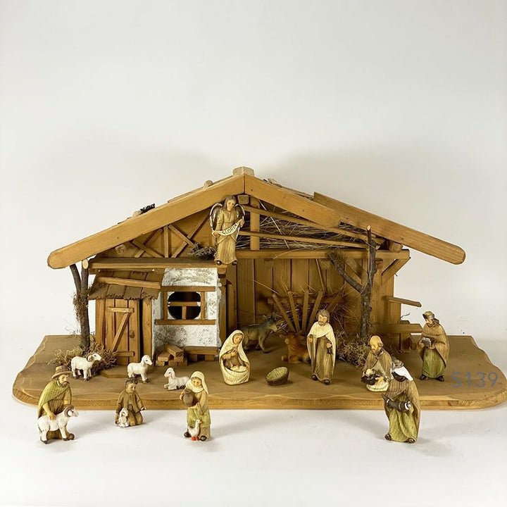 2X FADEDA Brunnen, mit Pumpe/Höhe: 19cm/handbemalt/detailgetreue Krippen Figuren - Weihnachten Tisch