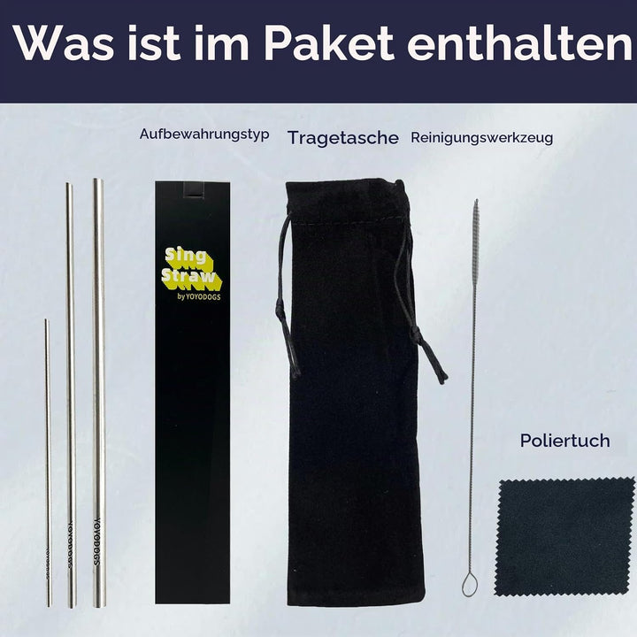Sing Strohhalm für Stimmausbildung und Heilhilfewerkzeug, Gesangshalm-Stimmtrainer Metalltherapie-We
