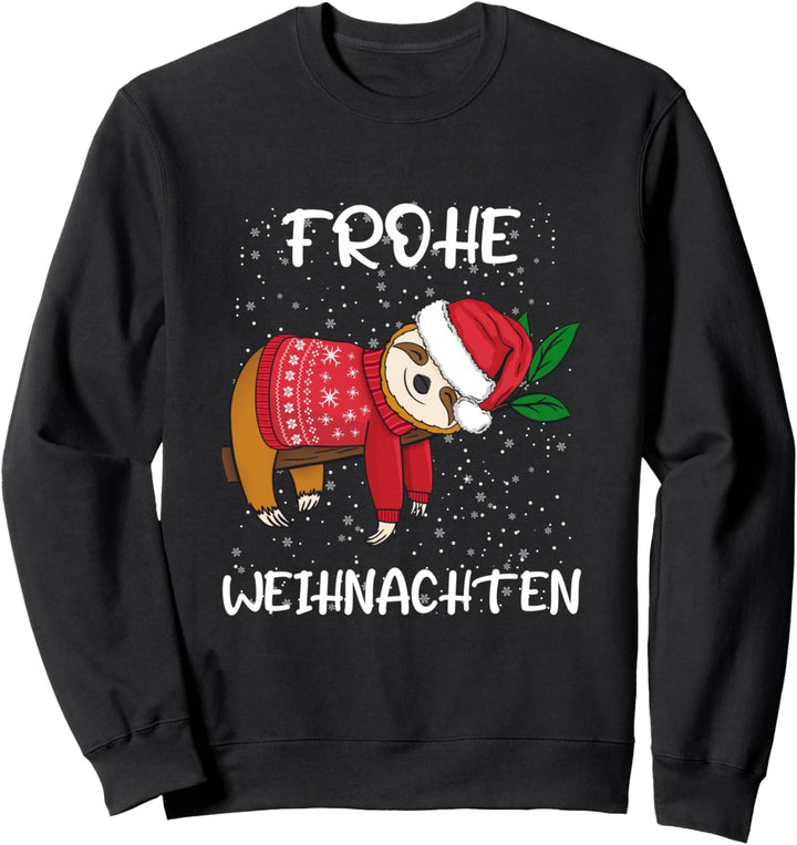 Faultier Weihnachtssweater Faule Frohe Weihnachten Faultier Sweatshirt