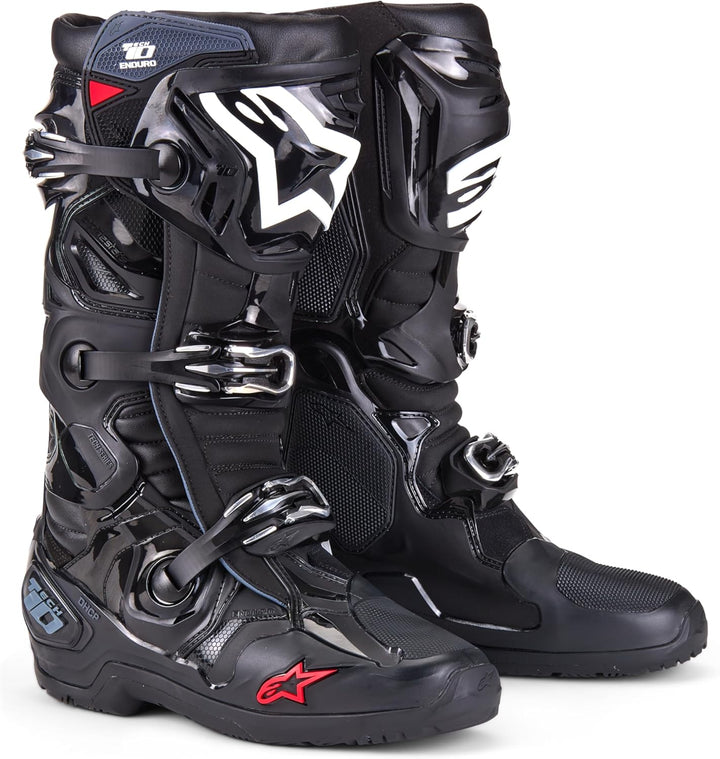 Alpinestars Motocross-Stiefel Tech 10 Enduro Schwarz Gr. 42 42 EU Schwarz Weiss, 42 EU Schwarz Wei&#
