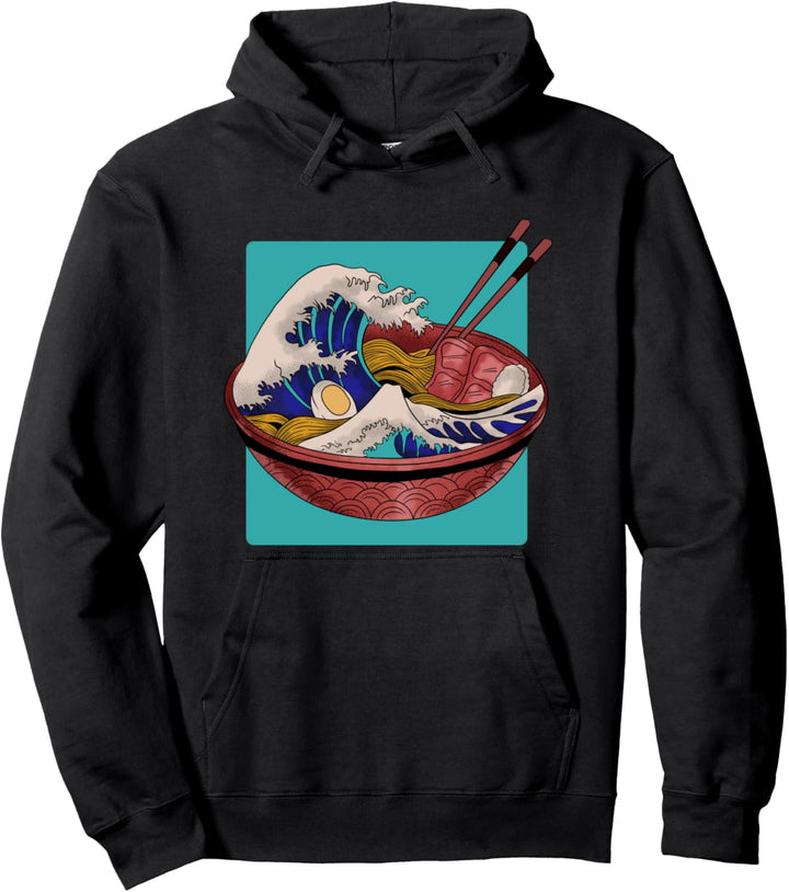 Ramen Tsunami Welle Pullover Hoodie