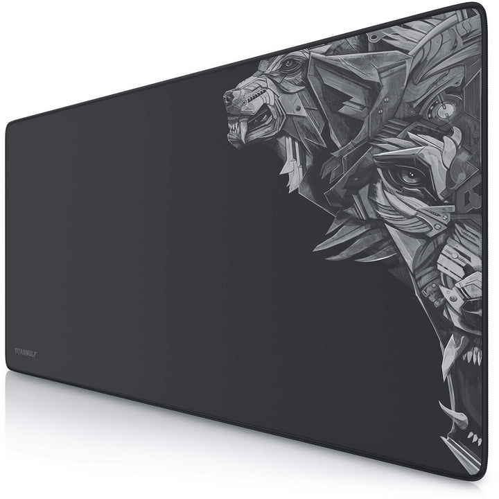 TITANWOLF XXL Speed Gaming Mauspad - 900 x 400mm - XXL Mousepad - Tischunterlage Large Size - mit Ti
