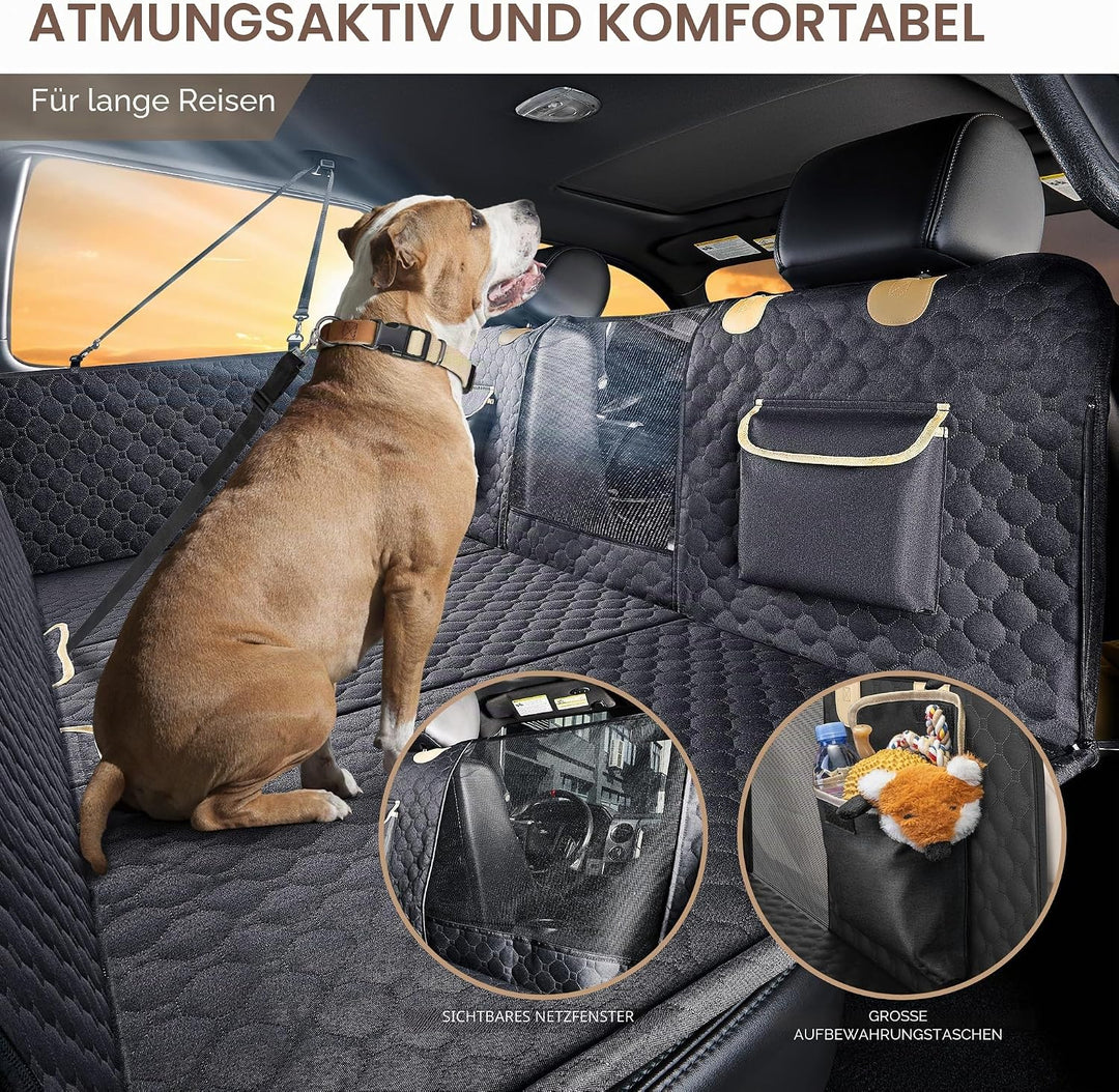 SHARLOVY Grosser Hunde-Autositzbezug für Rücksitz mit Extender Harter Boden für LKWs, Hochleistungs-