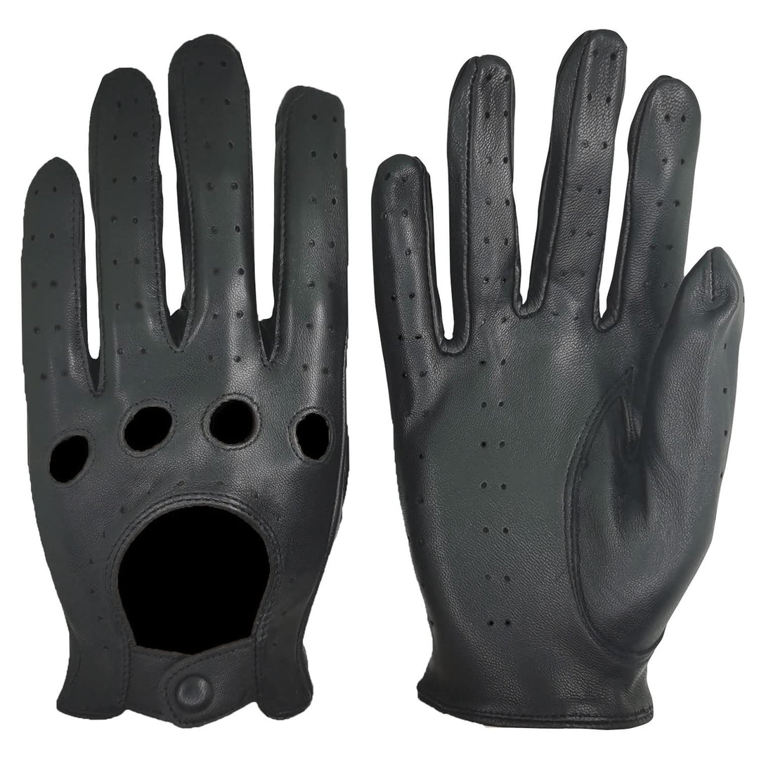 ZLUXURQ Damen Retro Weiche nd Dünne Ausgezeichnete Lammfell Leder Qualität Touchscreen Fahrhandschuh