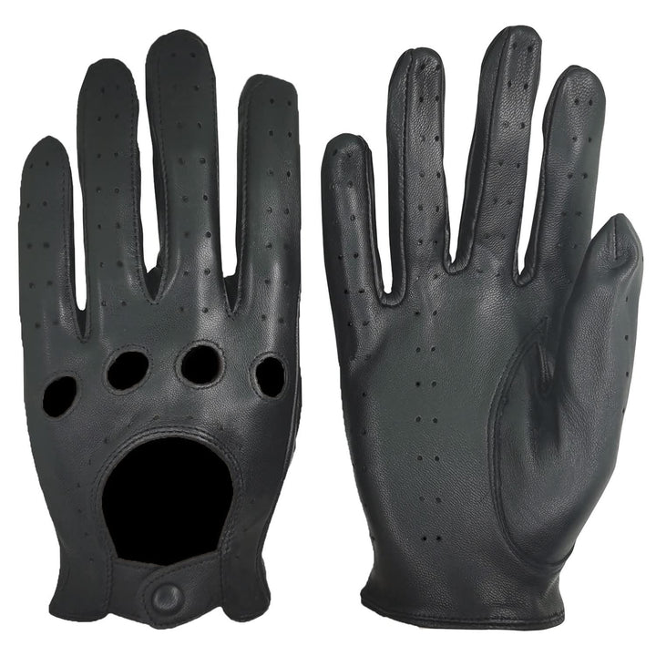 ZLUXURQ Damen Retro Weiche nd Dünne Ausgezeichnete Lammfell Leder Qualität Touchscreen Fahrhandschuh