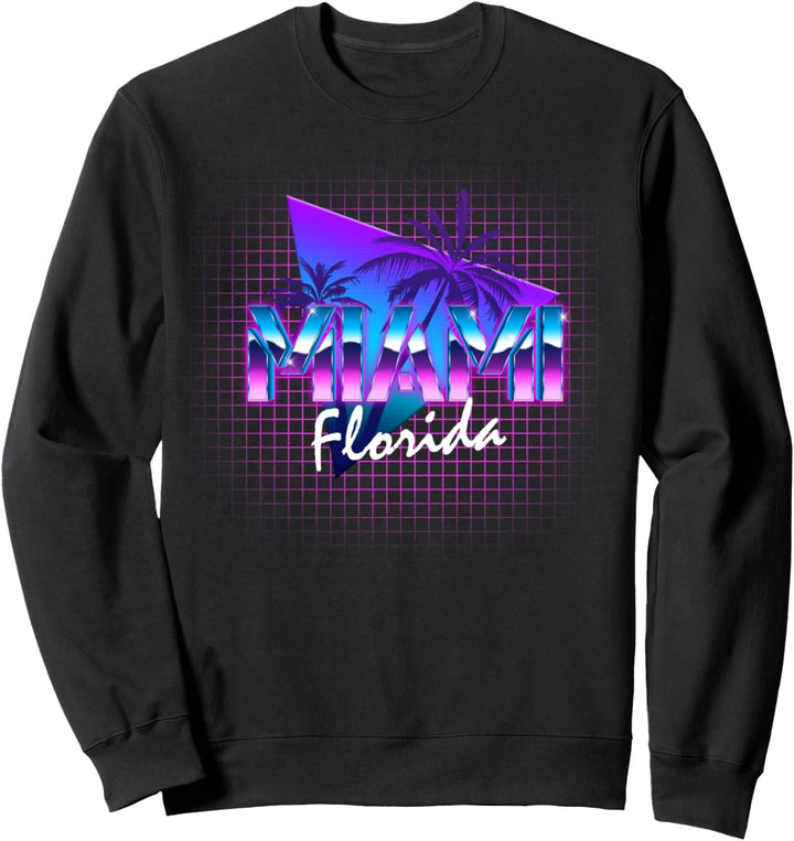Miami Florida Retrowave Urlaub Reise Urlaub Urlaub Sweatshirt