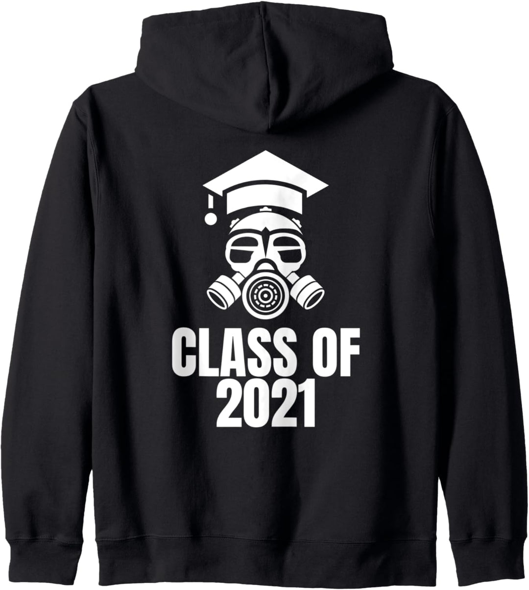 Lustige Klasse von 2021 Gasmaske Kapuzenjacke