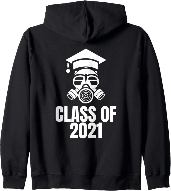 Lustige Klasse von 2021 Gasmaske Kapuzenjacke