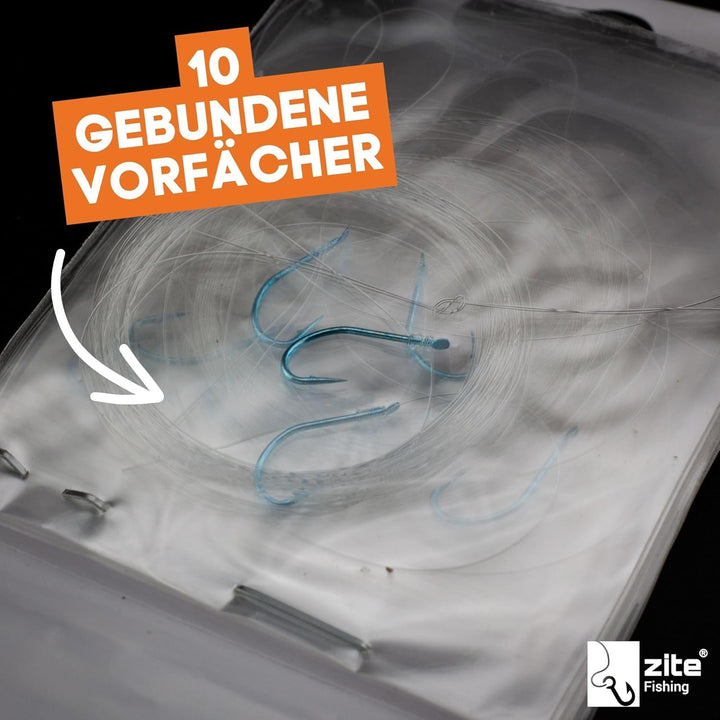 Zite Fishing Forellen Angelset | Teleskoprute 240cm + Angelrolle Bespult mit Ersatzspule + Vorfach-H