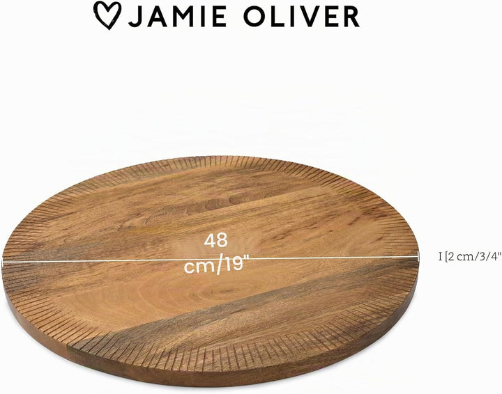 Jamie Oliver Big Love Alleskönner-Brett, FSC-Mangoholz, Holzbrett mit Geätztem Rand, Servierbrett, 4
