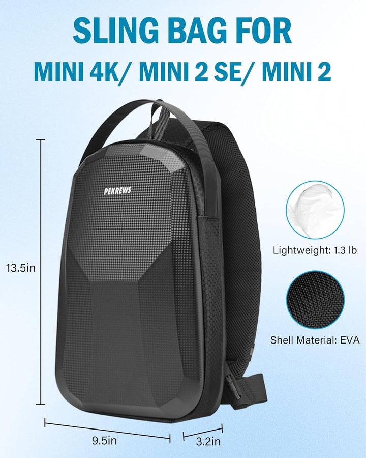 PEKREWS Mini 4K Tasche, Tragbare Koffer für DJI Mini 4K /2/2 SE und RC-N1 Fernsteuerung, Kompakte Re